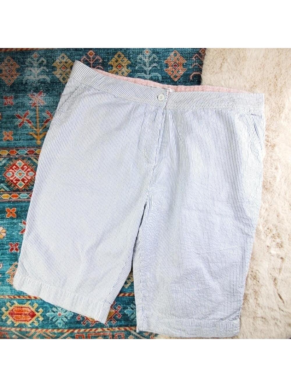 WeatherProof Blue Stripe Bermuda Shorts 16